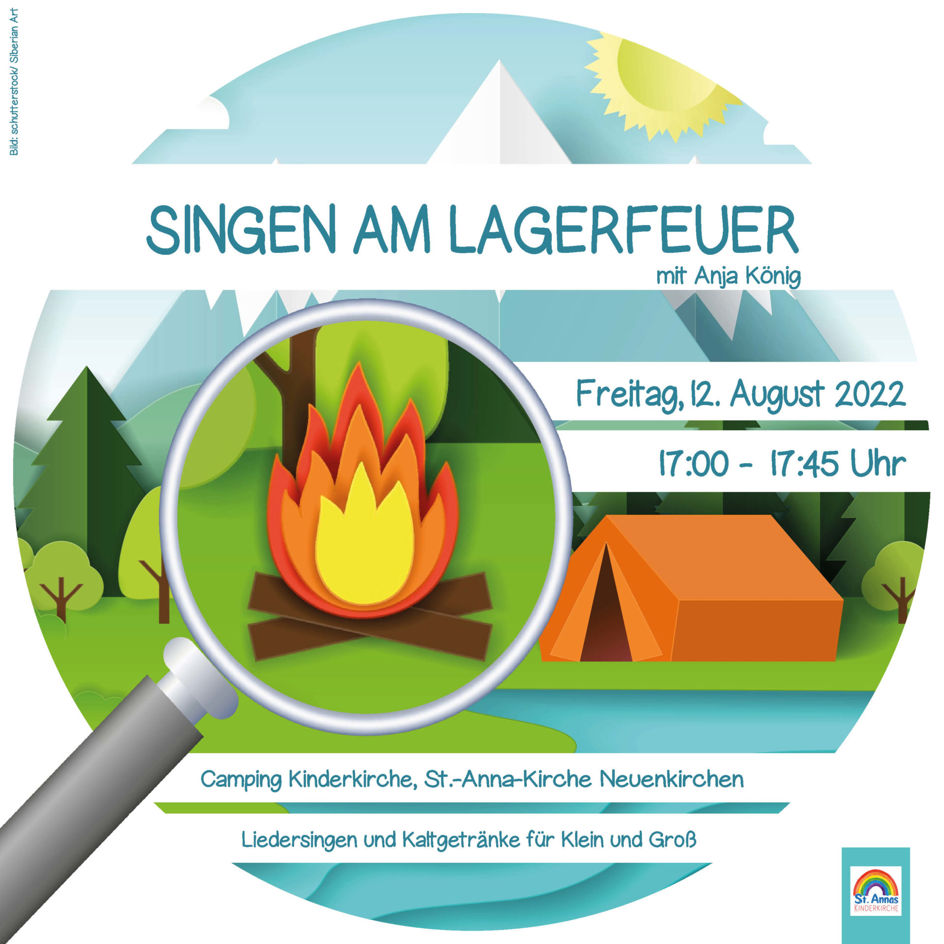 Singen am Lagerfeuer_Camping Kinder Kirche